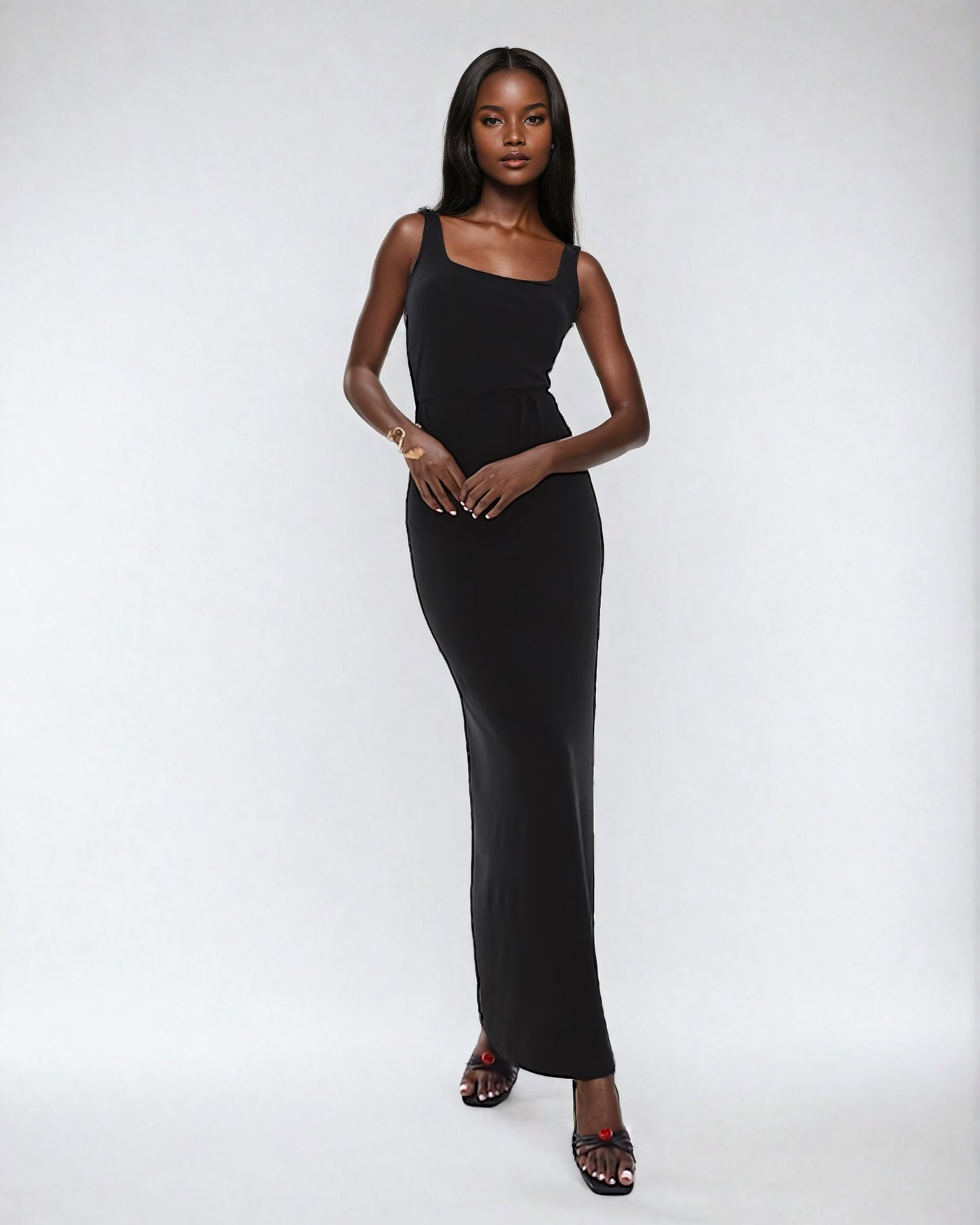 black tie waist maxi dress in supersoft